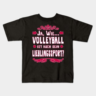 Volleyball Lieblingssport Geschenk Beachvolleyball Kids T-Shirt